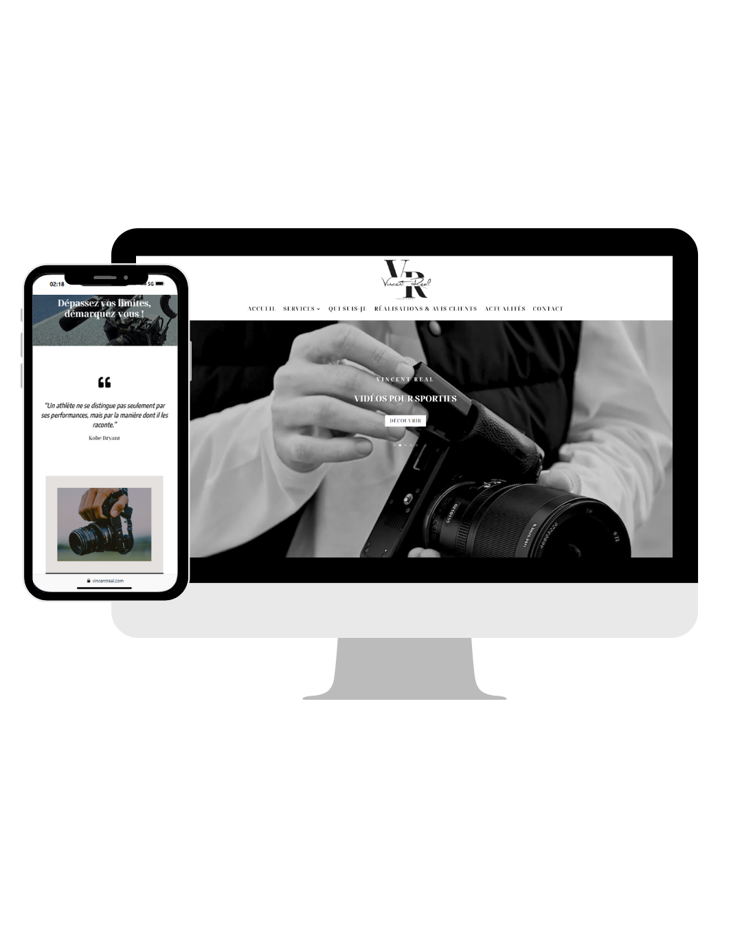 Site web vidéaste professionnel